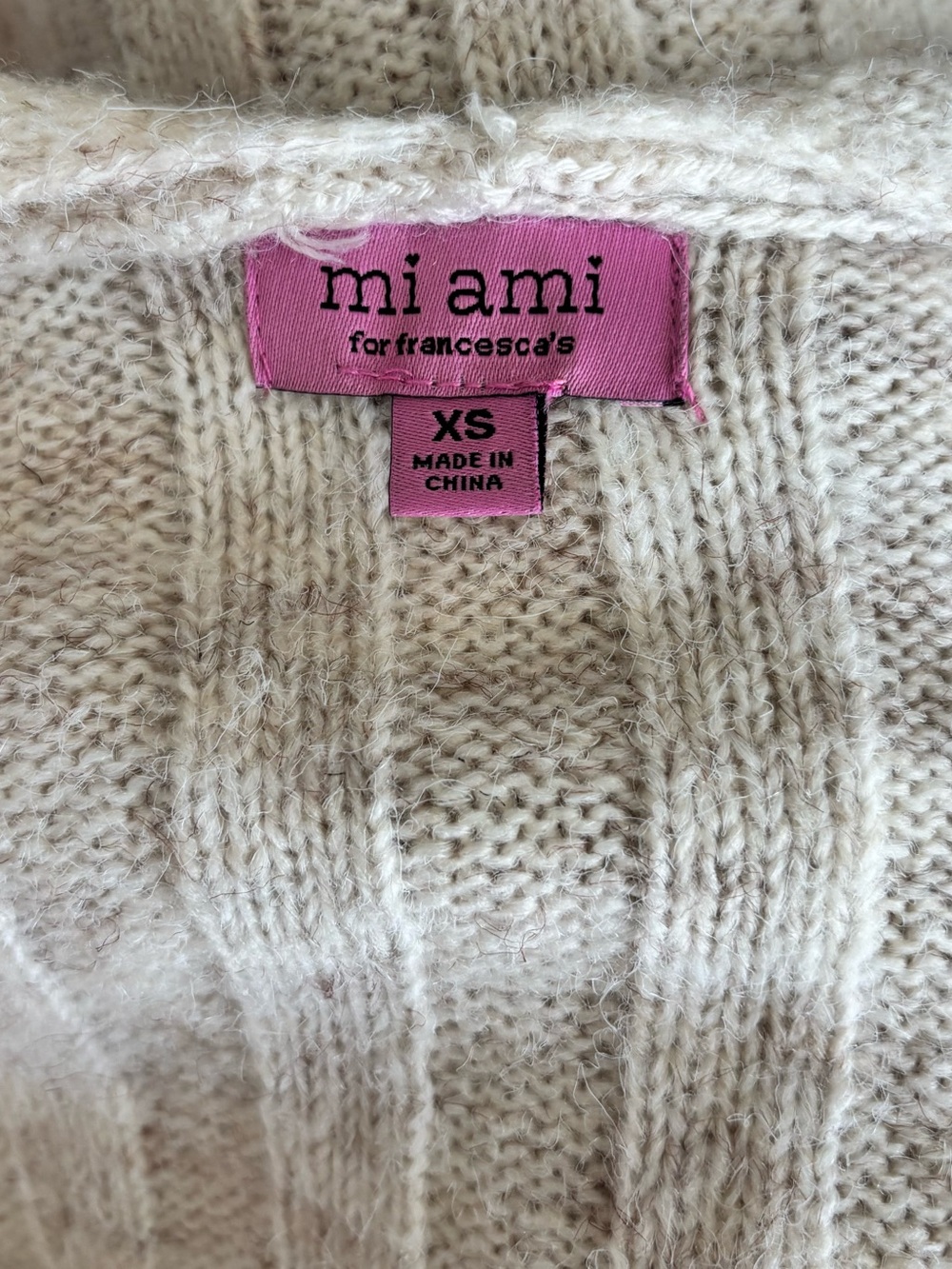 Francesca's Collections Cream Ribbed Open-Front Cardigan - Picture 3 of 4